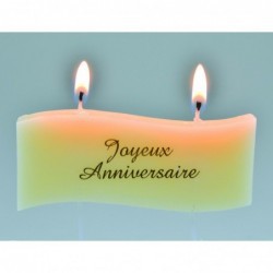 BOUGIE VAGUE IVOIRE "JOYEUX ANNIVERSAIRE"