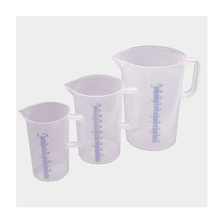Pot Gradué En Plastique Transparent - 2 Litres, ø 14.5 Cm, Pour Mesurer Les Ingrédients En Cuisine