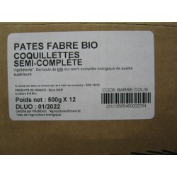 COQUILLETTES BIO 1/2 COMPLET LE CT DE 12 X 500 G